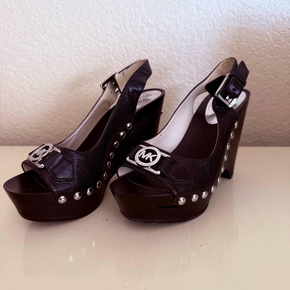 Michael Kors Studded Wedges 6.5